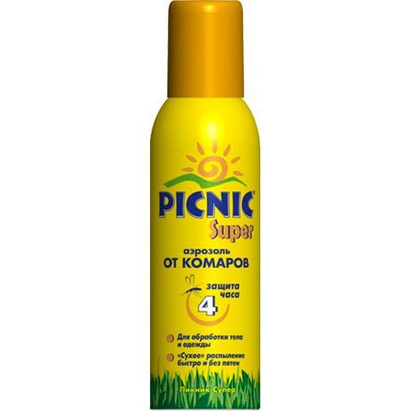 Репелентное средство Picnic Super аэрозоль от комаров 125 мл